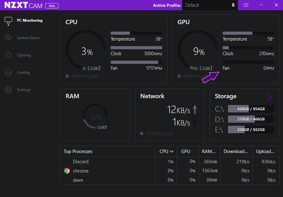 Cam Isn T Reading Information On My Pc Components Nzxt Support Center