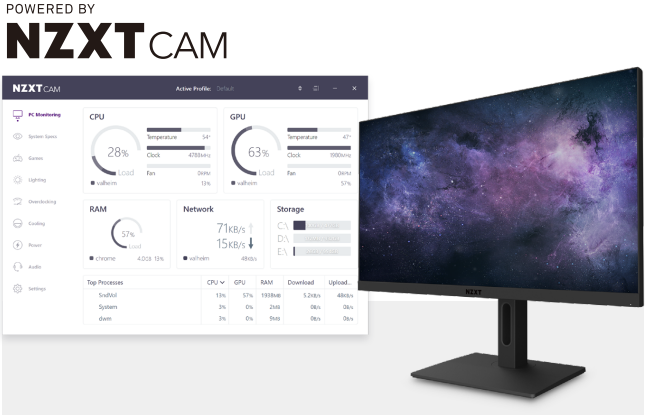 NZXT CAM  PC Monitoring and Configuration Software